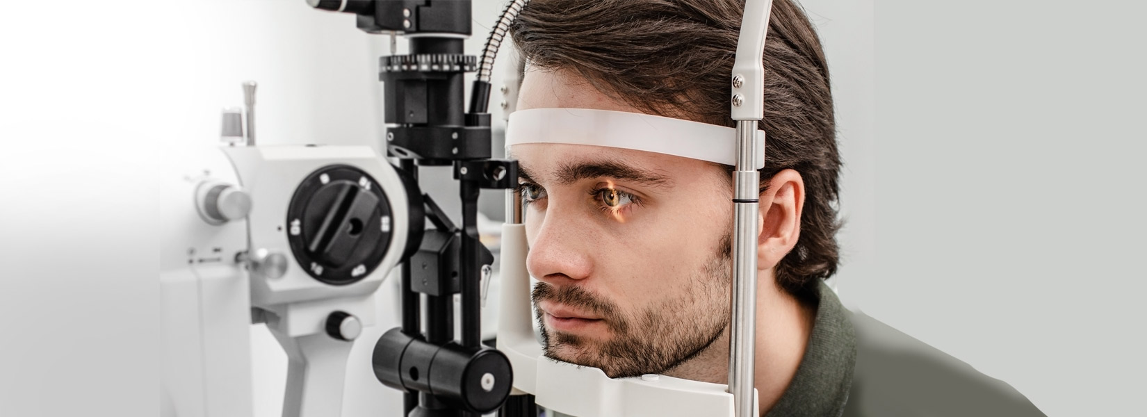 young man during eye exam in Green Valley